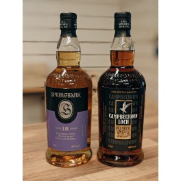 1 fl. Springbank 18 years 46 % alk. June 2024 + 1 fl. Campbeltown Loch 46 % alk.  